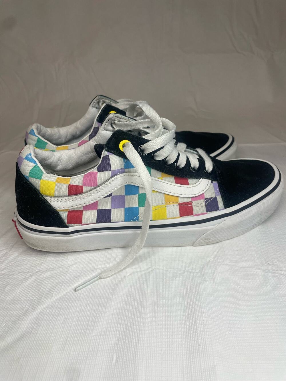 Vans Old School Multicolored Checkered Mens 6.5 Womens 8 GUC